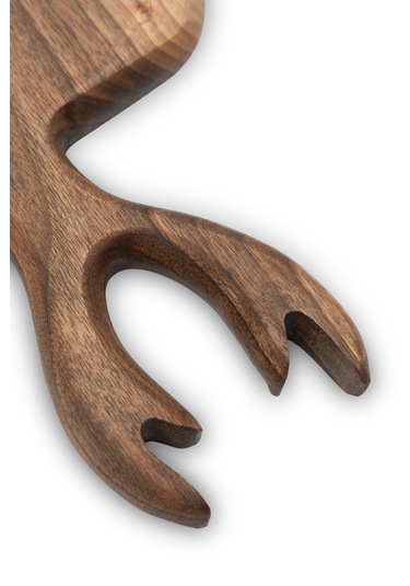 Yekpare Masif Ahşap Sunum Tahtası Kesme Tahtası Ceviz Medium 2