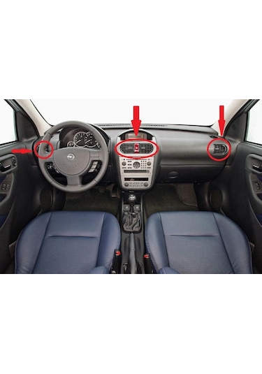 Muga Opel Corsa C Kalorifer Muzul Izgarası 4'lü Takım-4 Adet