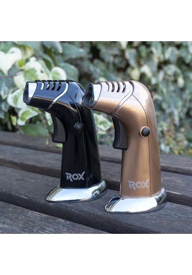 Rox Bs-830 Camping Üç Alev Çıkışlı Torch Kamp Pürmüz Başlığı Siyah