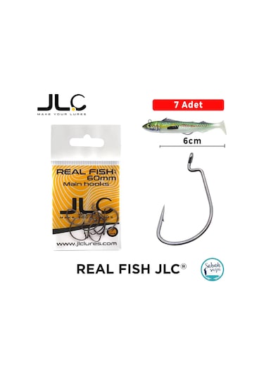 Jlc Real Fish 6cm Offset Kafa İğnesi 7 Adet Standart