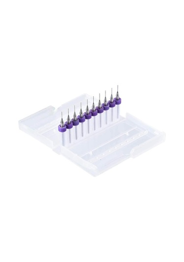Koodmax 10 Adet 3D Yazıcı Micro Cnc Matkap Ucu Çelik Set Karbür 1.0MM