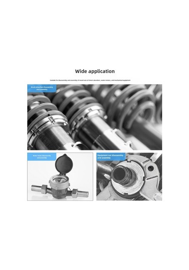 Aubyhe Sentian Alyüminyum Alaşımlı Ayarlanabilir Yarım Ayı Anahtar, Su Sayaçları Ve Amortisör Somunları İçin 115-170mm, Ergonomik Tutuş, Şok Emici