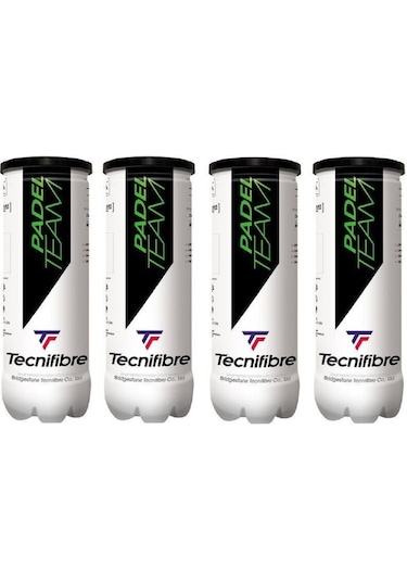 Tecnifibre Padel Team 3'lü 4 Kutu Padel Topu Çok Renkli