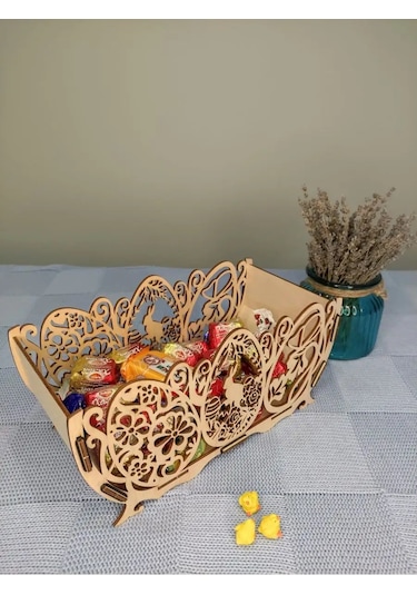 Woodiks Ekmek Kutusu, Şekerlik - "zaychik" 155221113 Bej Açık