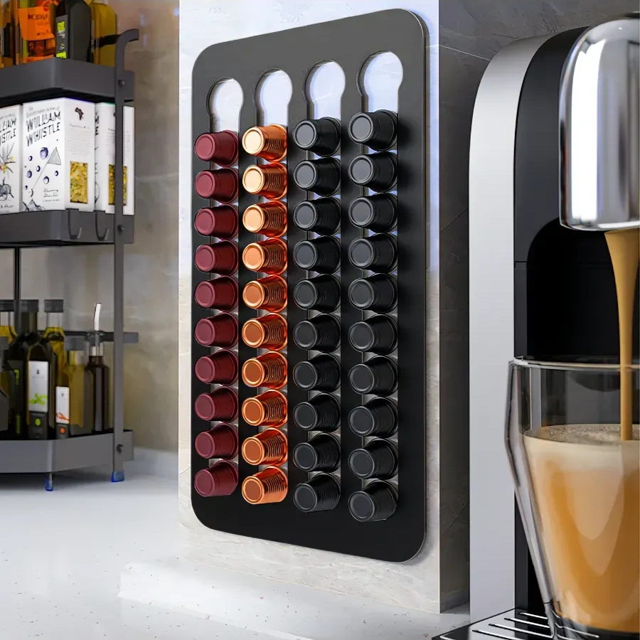Roomstetica Nespresso İçin Duvara Monte Kapsül Tutucu 372608490 Siyah