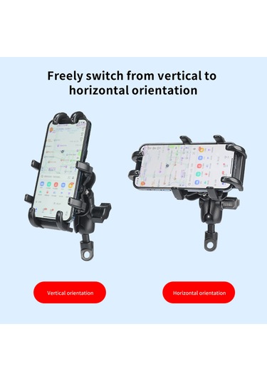 Springsun Motosiklet Telefon Tutucu, 360 Dönebilen Ayarlanabilir Bisiklet Telefon Tutucu Motosiklet Gidonu Telefon Braketi 4''-6.7'' Telefonlar İçin