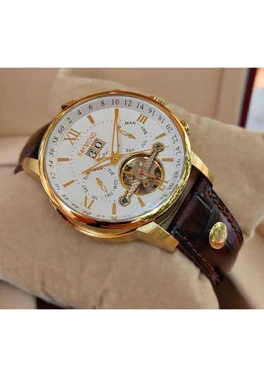 Raymond Star Pilsiz Otomatik Erkek Kol Saati Altın