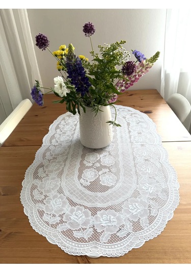 Best Price 34 Masa İçin Oval Beyaz Peçete 450983912 Beyaz