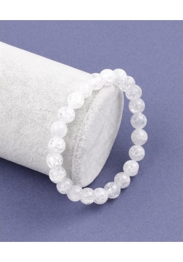 Tesbih Sakarya Necef Taşı Doğaltaş Bayan Bileklik Beyaz
