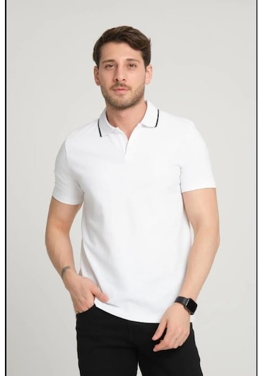 Alexander Gardi Alexandergardı Polo Yaka T-shirt E22-70500 Beyaz