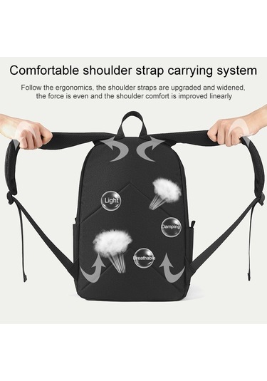 Cxs-7301 Çok Fonksiyonlu Oxford Laptop Çantası Sırt Çantası Gri Siya