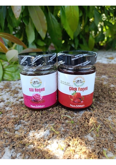 Çilek Reçeli Ve Gül Reçeli Toplam 700 Gr
