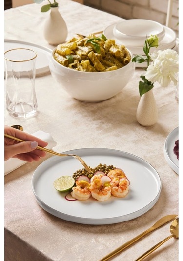 Karaca  Red Carpet Collection Streamline Sunset Porselen 59 Parça 12 Kişilik Yemek Takımı Gold