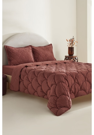 Karaca Home Cowrie Çift Kişilik Luxury Comfort Set Gül Kurusu