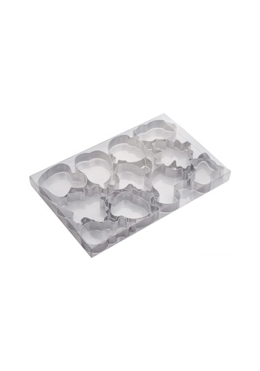 Geeksen 12'li Güz Bayramı Kurabiye Kalıbı Seti - Yemek Safe Paslanmaz Çelik - Fare, Baykuş, Kürke, Bakla Ve Daha Fazla Şekil - Hamur, Fondan Kesim İçin Uygun Gümüş