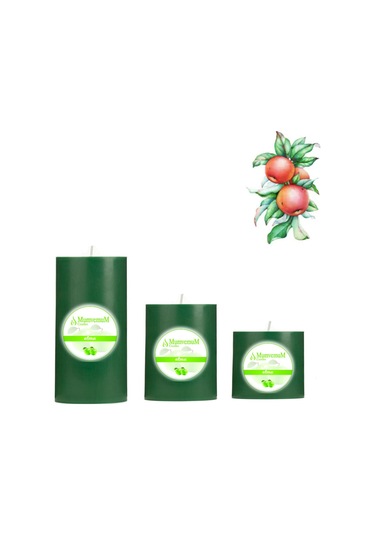 Small Elma Kokulu Set Mum Çap 7 Cm Yeşil