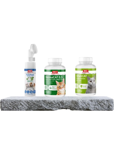 Purecanpati Kediler İçin Pati Temizleme Sarımsak Tablet ve Multivitamin