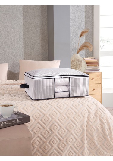 Baza Altı Uyumlu 4 Adet Lüks Pencereli Dolap Hurcu 64x45x22 Cm Beyaz Beyaz