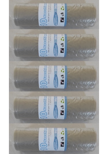 Şeffaf Çöp Poşeti 90x120 Cm 10'lu Rulo, 5 Rulo 50 Adet