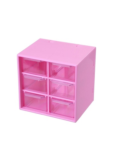 Ganzhoushop Depolama Kutusu Büyük Kapasiteli Yerden Tasarruf Sağlayan Pp Çekmece Tipi Masaüstü Kalem Makyaj Düzenleyici Kutusu Ev İçinpembe