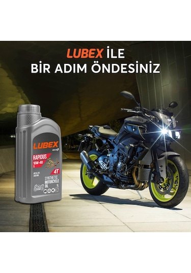 Lubex Rapidus S 10W-40 1 L 4 Zamanlı Motosiklet Yağı