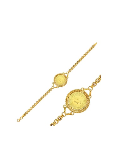 22 Ayar Çeyrek Altınlı Burgulu Bileklik