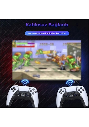 Winex 4K Android TV 10000 Oyun 6 GB Stick Retro Oyun Konsou Beyaz