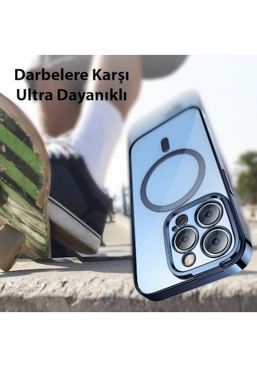 Baseus Glitter Apple Uyumlu iPhone 14 Pro Max 6.7 Magsafe Silikon Kılıf + Tempered Ekran Koruyucu Set