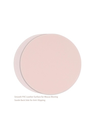 2'li Paket İnce Su Geçirmez Pu Deri Mouse Pad Dikişli Kenarlar Diğer