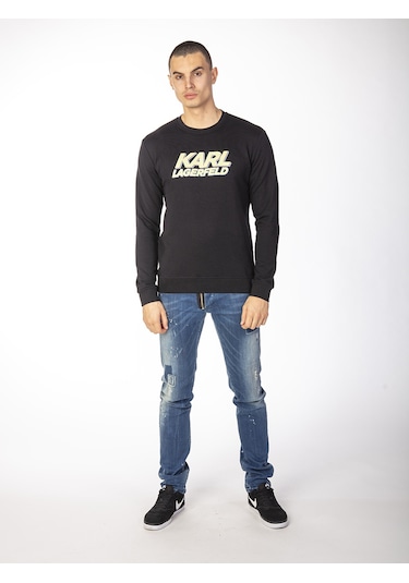 KARL LAGERFELD Erkek  Sweatshirt  KLL758 Siyah