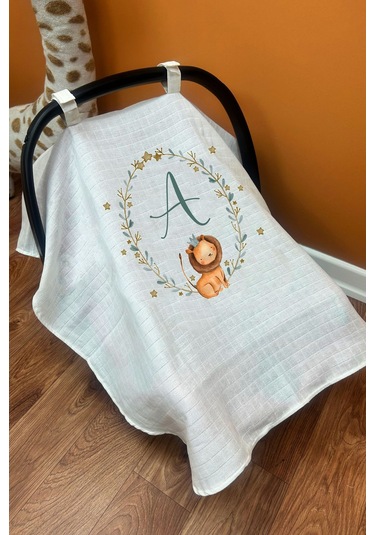 A Harfi 2 Kat Müslin Puset Örtüsü Ekru