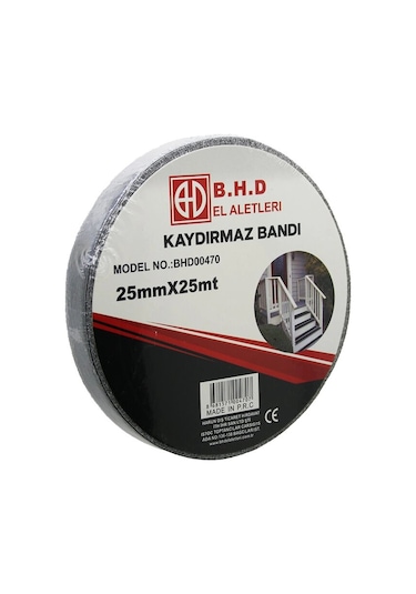 25mm X 25mt Kaydırmaz Siyah Bant 5468