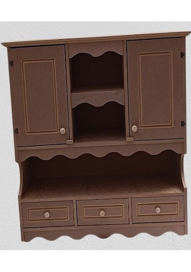 Hobi Adn 90357 Mutfak Dolap Terek Klasik Model Cnc Kesim Ahşap Mdf Ham El Yapım
