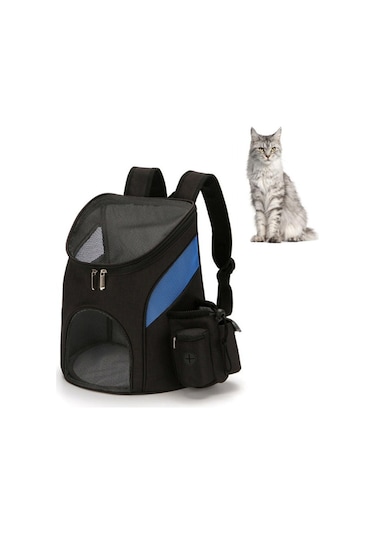 Cbtx Go Out Taşınabilir Katlanabilir Pet Kedi Ve Köpek Taşıma Sırt Çantası, Boyut: S Siyah Mavi