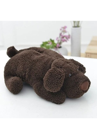 Auburn-sevimli Karikatür Peluş Köpek Doku Kapak Kutusu Kağıt Konteyner Peçete Depolama Tutucu Kılıf Dağıtıcı Ev Dekor Odası Araba Aksesuarı Kahverengi