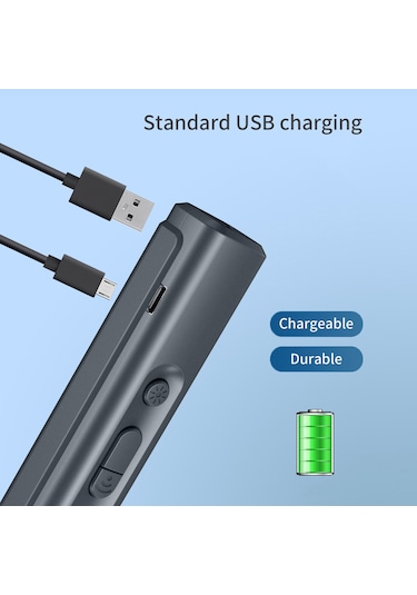 Moveevo Usb Şarjlı Taşınabilir Ultrasonik Köpek Kovucu & Anti-havlama Cihazı, Led Göstegeli Kordonlu