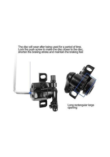 Reedark 8/10 İnç Scooter İçin Alüminyum Elektrikli Scooter Disk Freni, Siyah Ön Fren Gümüş