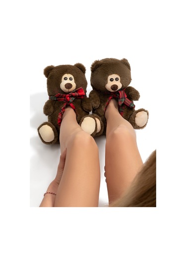 Yogi Kadın Hayvanlı Panduf Kahverengi 36/41 Kahverengi