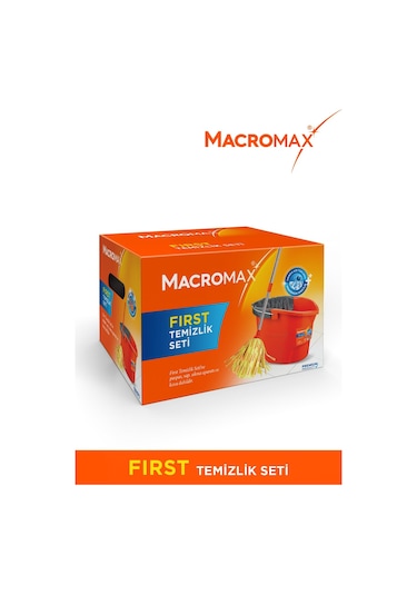 First Pratik Sıkmalı Paspas Seti Yüksek Emici Şerit Mop Ve Kova