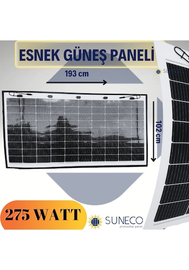 275 Watt Yarı Esnek Güneş Paneli Half Cut Monokristal Solar Güneş
