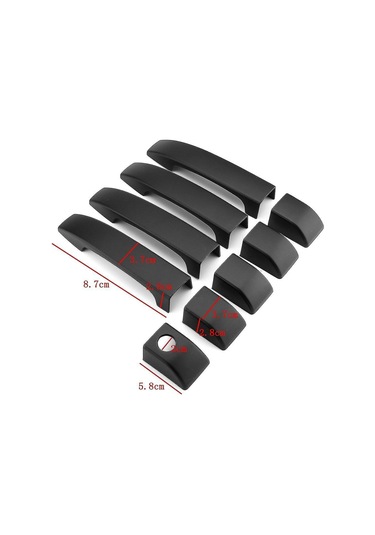 Tenfowee 2002-2012 Land Rover Range Rover L322 Mat Siyah Kapı Kolu Kapağı - Dayanıklı Ve Pratik Montaj 2 M