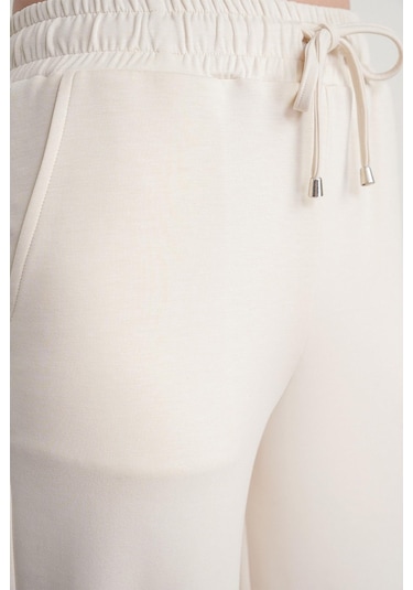 4785 Kadın Premium Modal Palazzo Dökümlü Bol Paça Pantolon Naturel Naturel