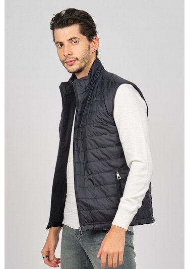 Daynax Erkek Içi Kürklü Fermuar Cepli Yelek 4920902 Lacivert Lacivert