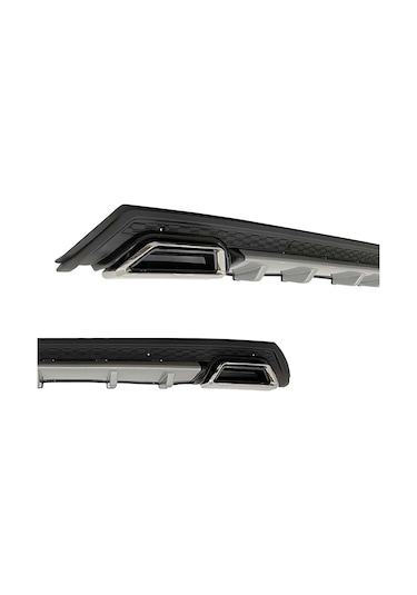 Honda Accord 2012-2017 Gri Krom Kare Egzozlu Difüzör Difizör Mat Siyah