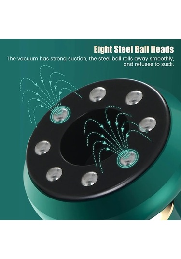 Willowhaven 12 Seviyeli Elektrikli Çukurluğu Vakum Masajı Guasha Anti Selülit Ds-a12 Green Çok Renkli Çok Renkli