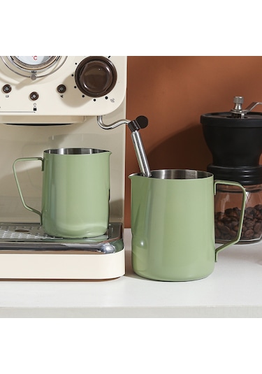 Dianziye 304 Paslanmaz Çelik Renkli Akrilik Uçlu Kahve Latte Çubuk, Ev Ve Café İçin Süt Köpükü Ve Latte Artı 350ml Mor Degrade Diğer