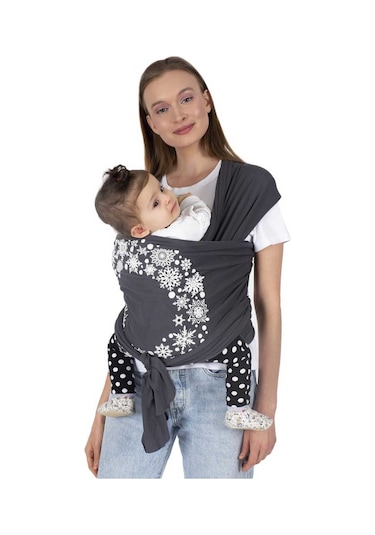 Sevi Bebe Bebek Taşıma Şalı Sling ART-562 Gri