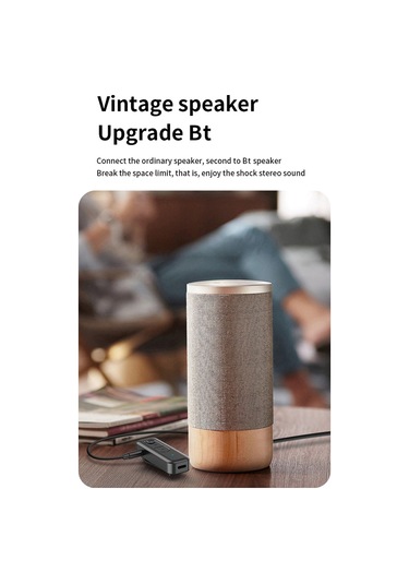 Tenfowee D58 V5.3 Araç İçi Bluetooth Alıcı Verici, Aux Bağlantılı, Usb Girişli, Gürültü Azaltmalı, Şarj Edilebilir Pil İle Siyah