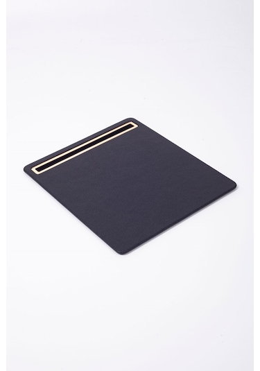 Turgut Office Deri Mousepad Siyah Gold Detaylı