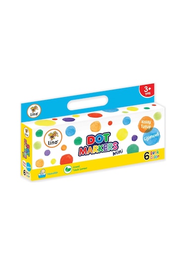 Lino Dot Markers Mini 6'lı Yıkanabilir